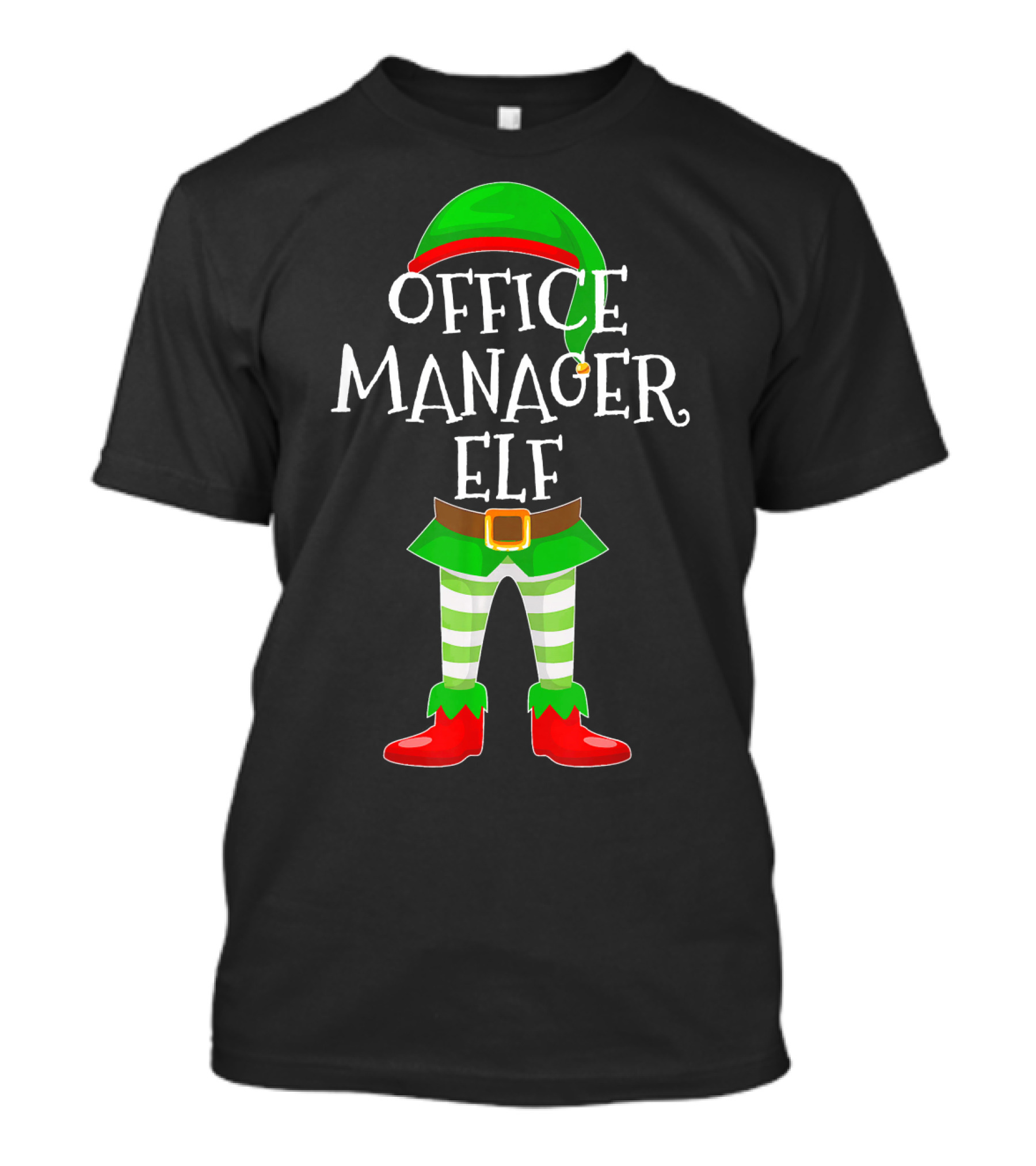 Office Manager Elf Matching Family Christmas T-Shirt