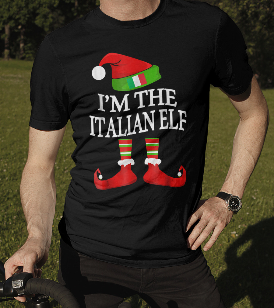 I'm The Italian Elf Festive Christmas Group Family Pajama Holiday Matching T-Shirt