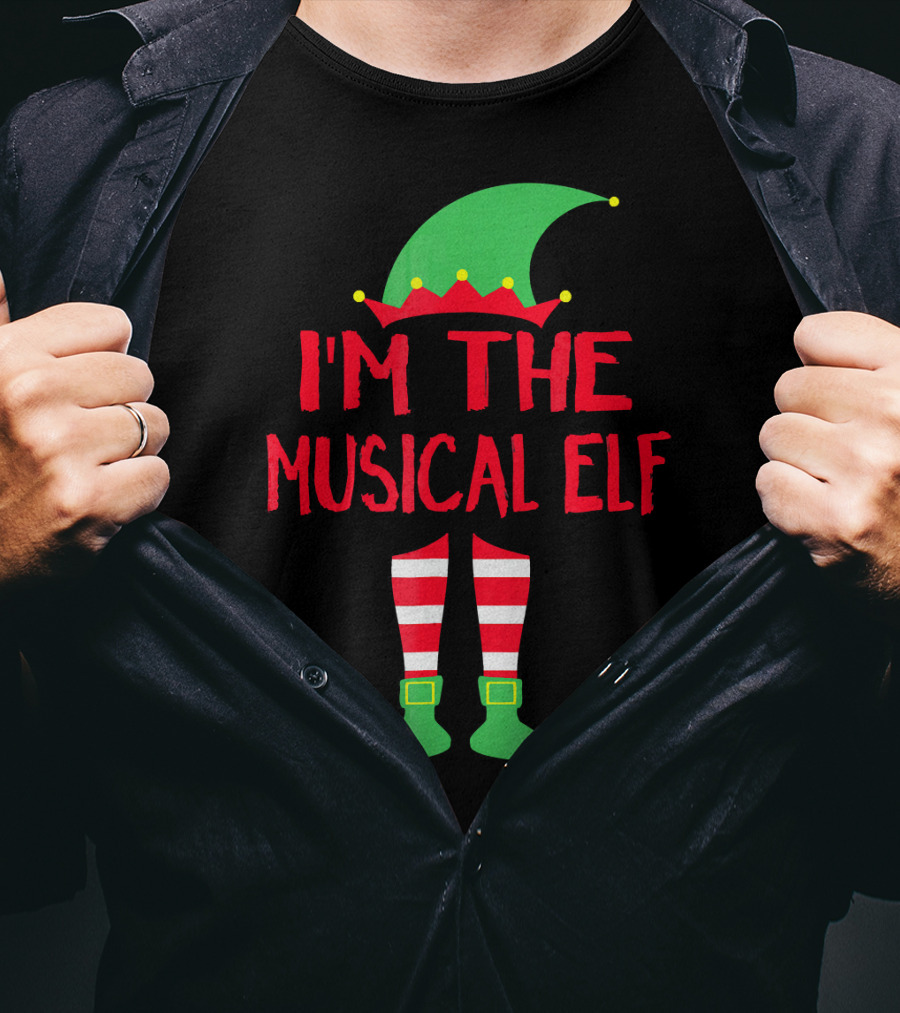 I'm The Musical Elf Matching Family Christmas Pajama Party T-Shirt