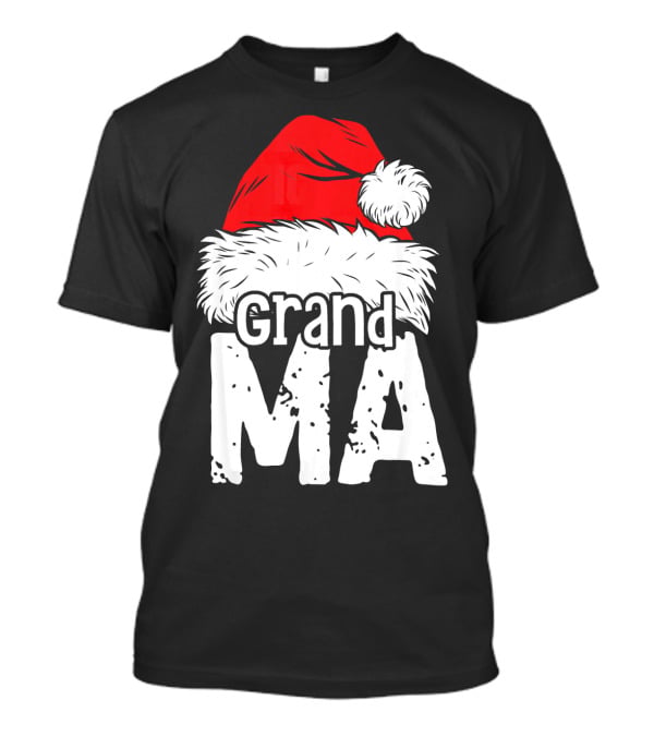 Grandma Santa Christmas Hat Family T-Shirt