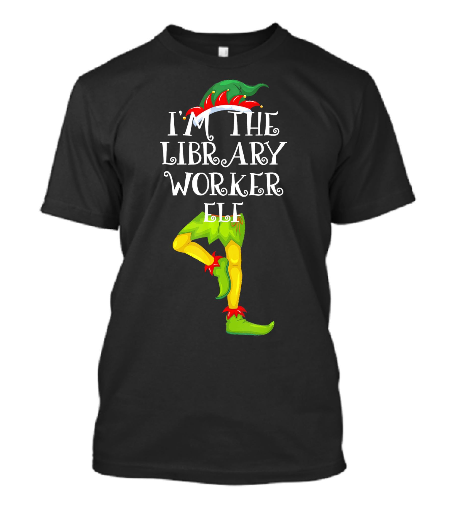 I'm The Library Worker Elf Family Matching T-Shirt