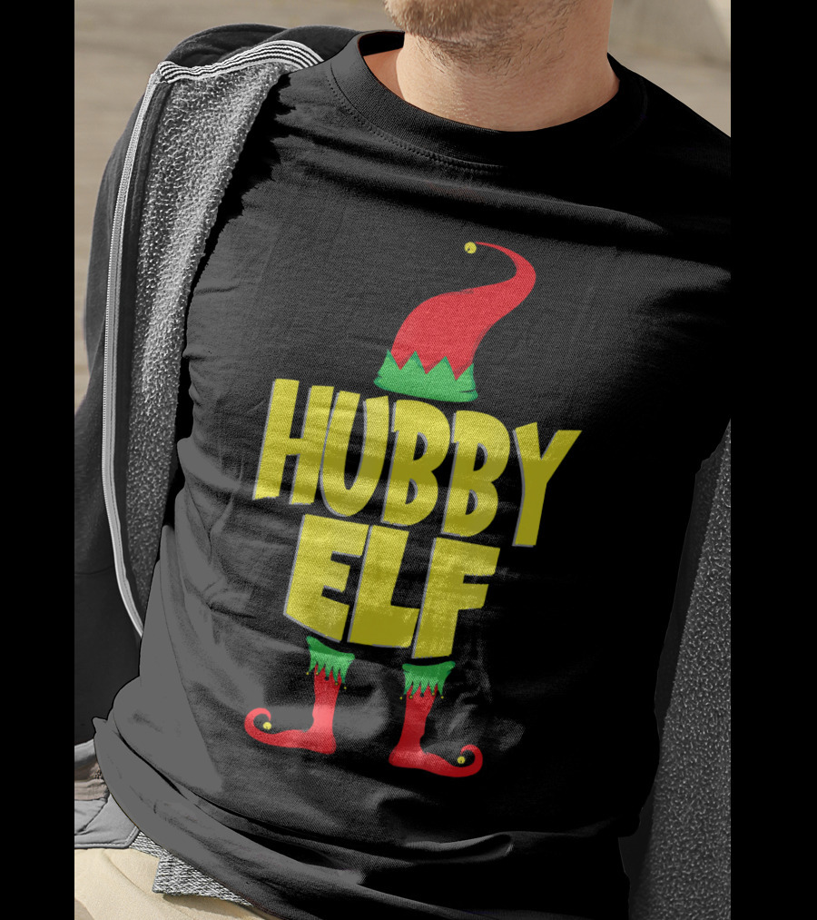 Hubby Elf Christmas Cute Cou T-Shirt