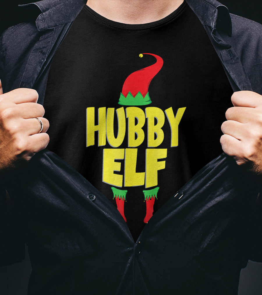 Hubby Elf Christmas Cute Cou T-Shirt