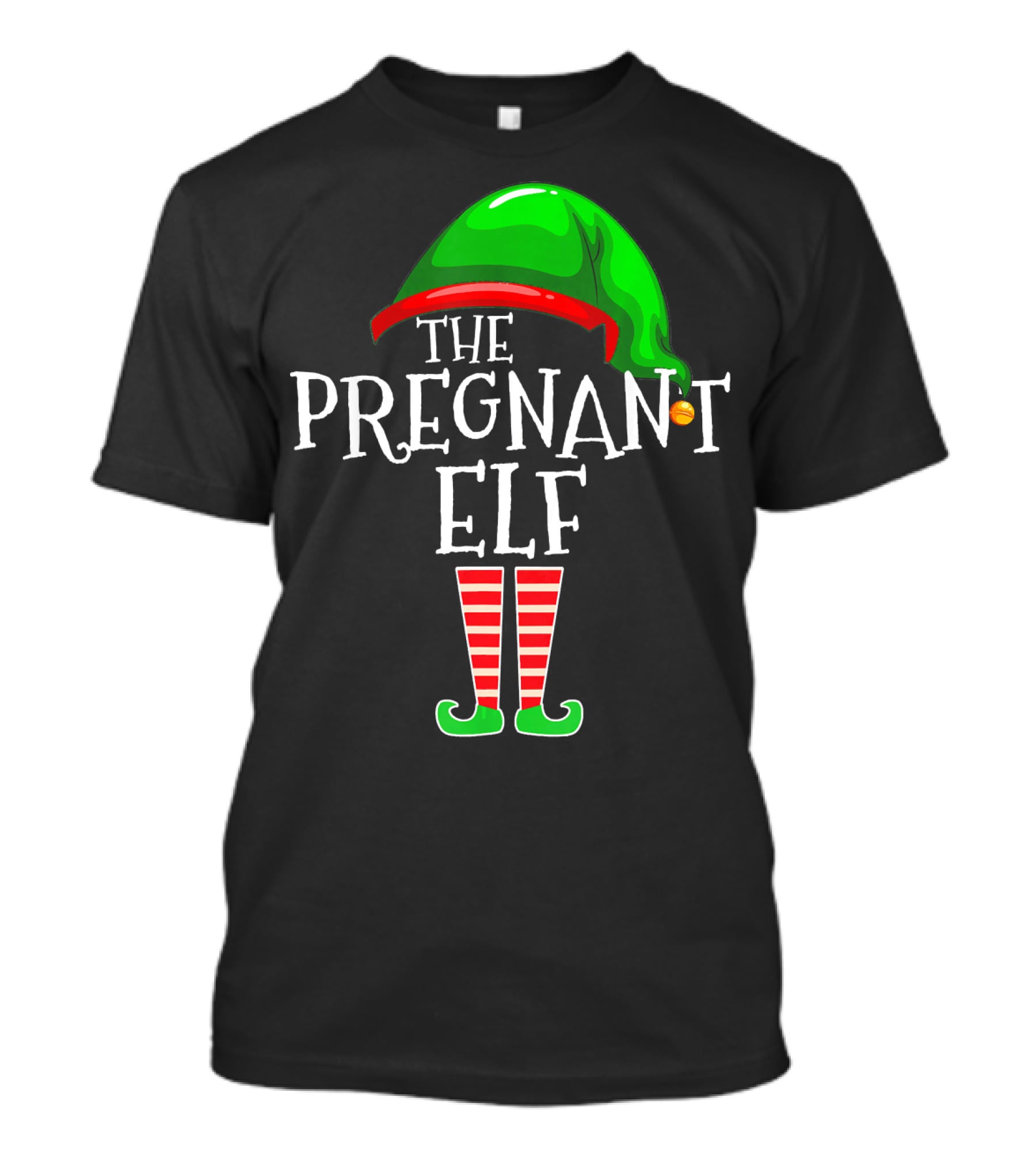 The Pregnant Elf Family Matching Group Christmas Costume T-Shirt