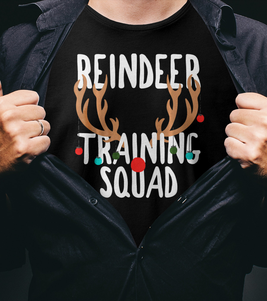 Reindeer Training Squad Team Antler Ornaments T-Shirt