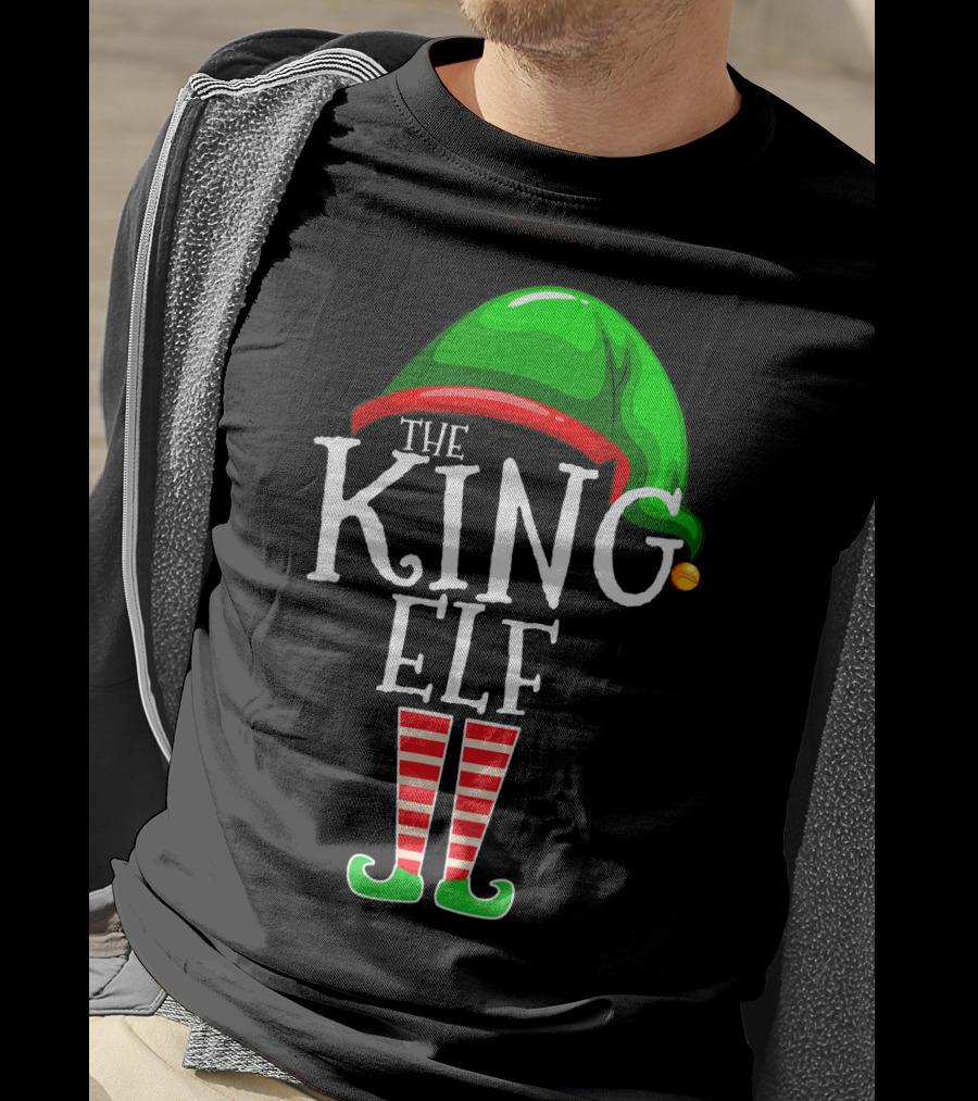 The King Elf Family Matching Group Christmas Outfit Holiday Helper T-Shirt