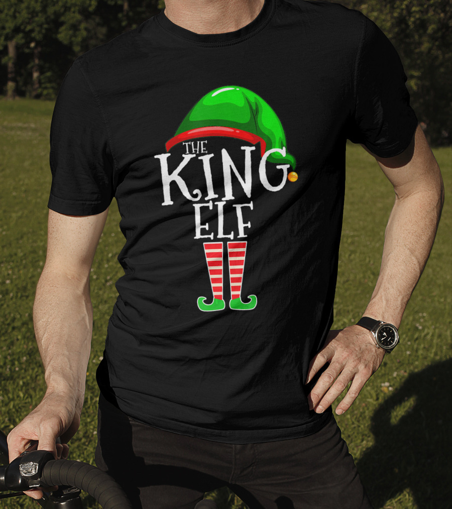 The King Elf Family Matching Group Christmas Outfit Holiday Helper T-Shirt