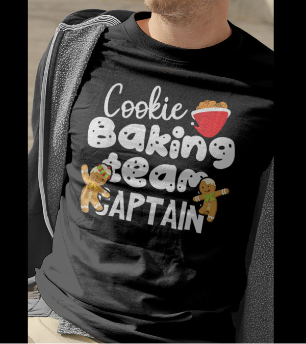 Cookie Baking Team Captain Gingerbread Mixing Bowl T-Shirt