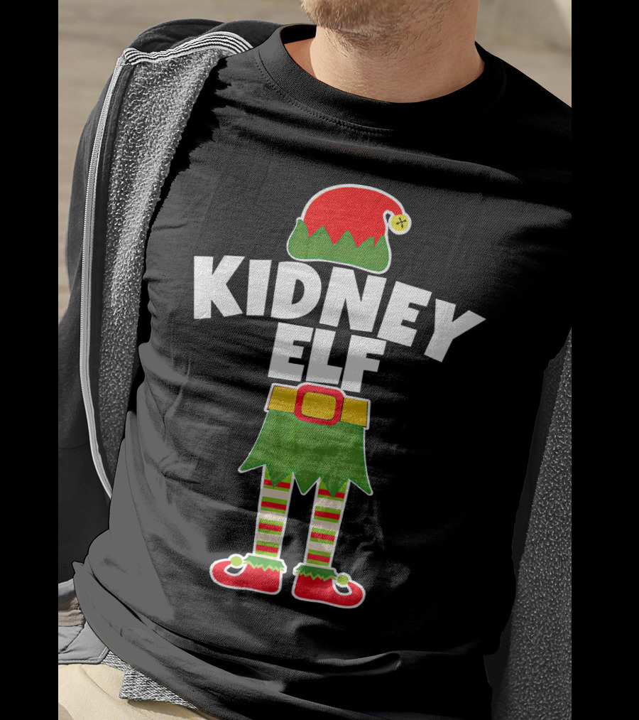 Kidney Elf Nephrologist Nephrology Nurse Christmas T-Shirt