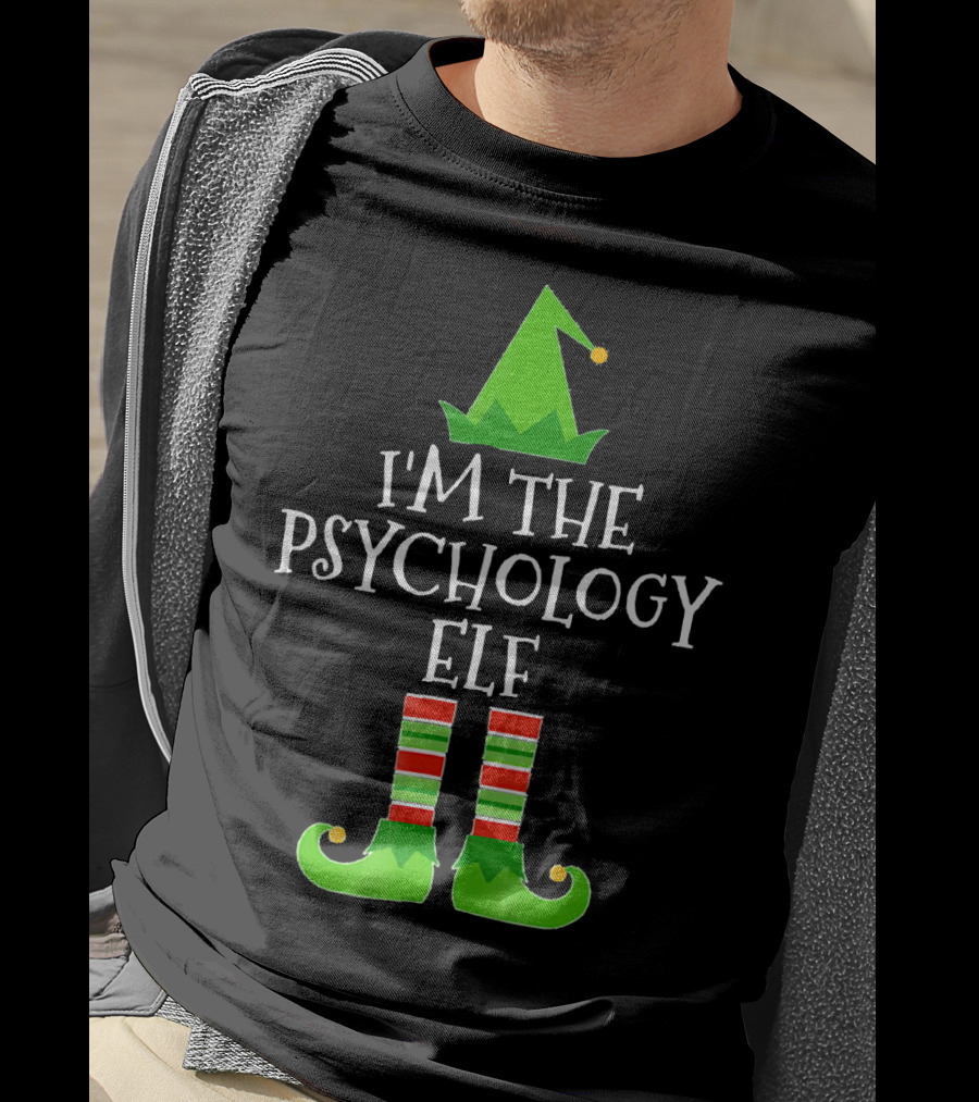 I'm The Psychology Elf Matching Group Christmas T-Shirt