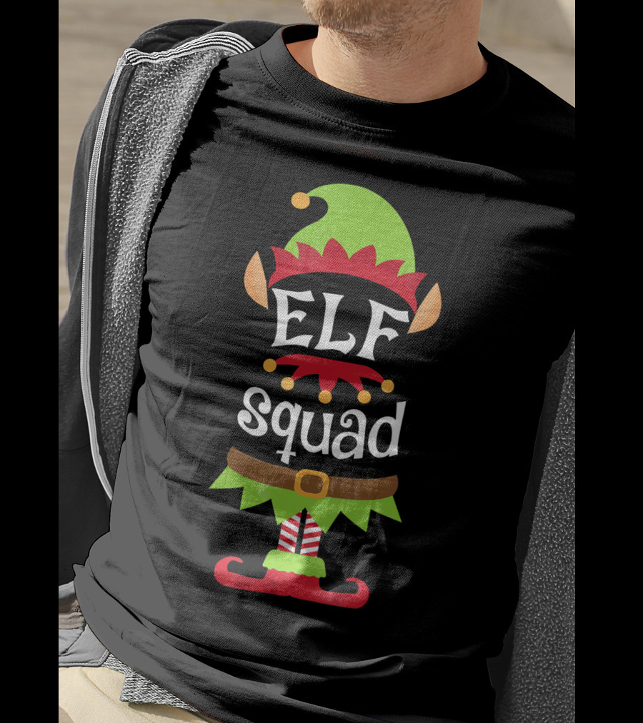 ELF Squad Christmas Funny X Mas Costume T-Shirt
