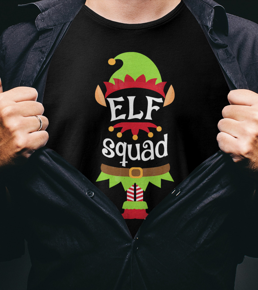 ELF Squad Christmas Funny X Mas Costume T-Shirt