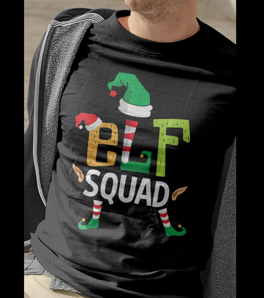 Elf Squad Funny Elves Family Christmas T-Shirt