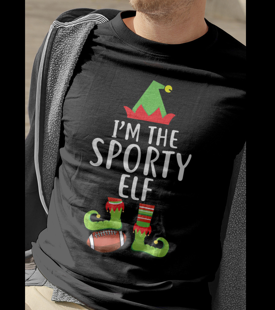 I'm The Sporty Elf Rugby Holiday T-Shirt