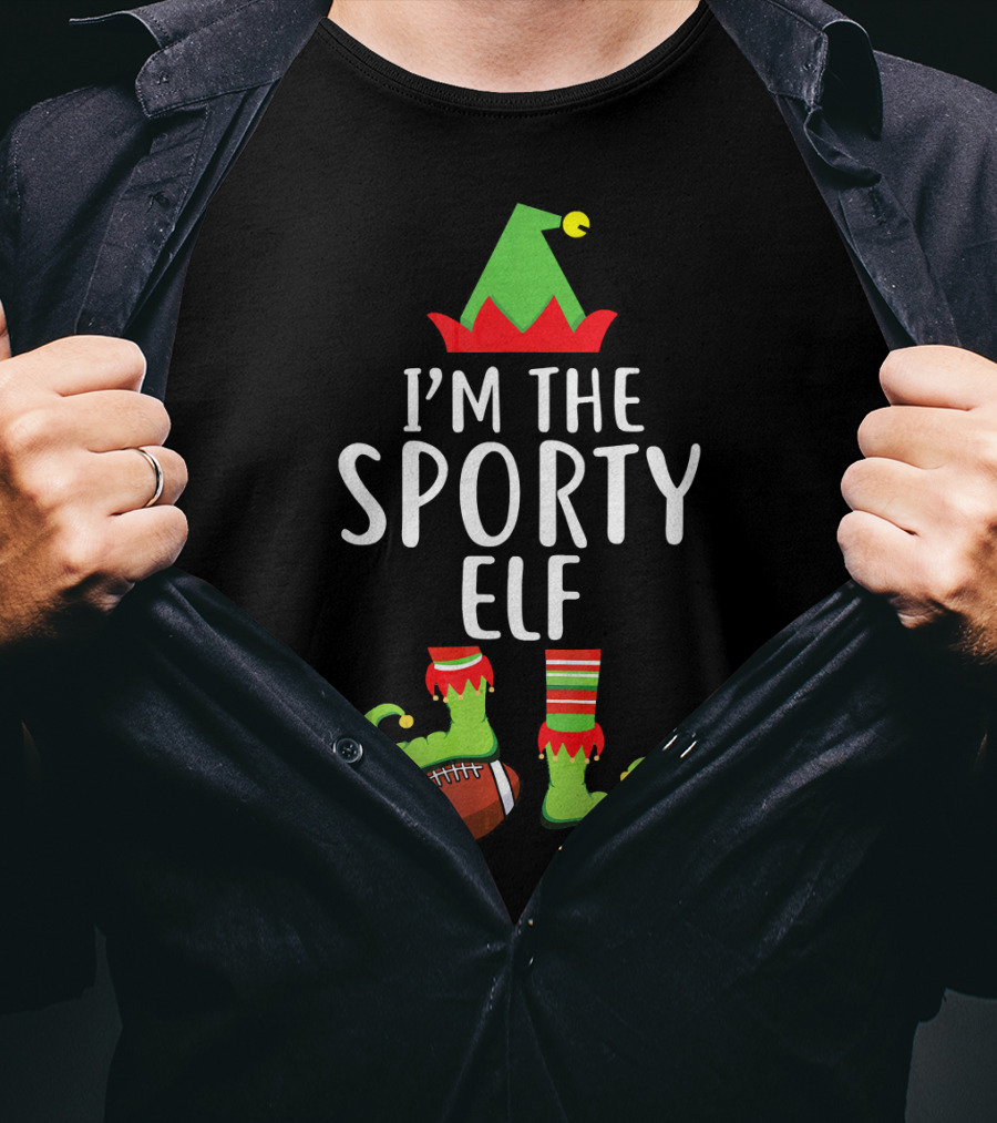 I'm The Sporty Elf Rugby Holiday T-Shirt