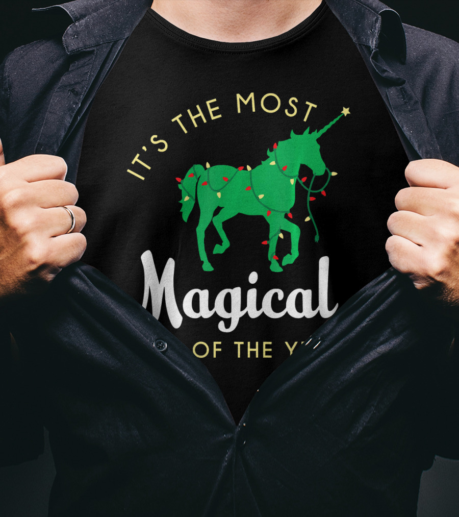 It's The Most Magical Time Of The Year Christmas Unicorn T-Shirt