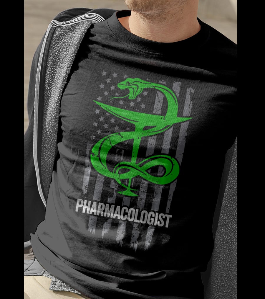 Pharmacologist American Flag Snake T-Shirt
