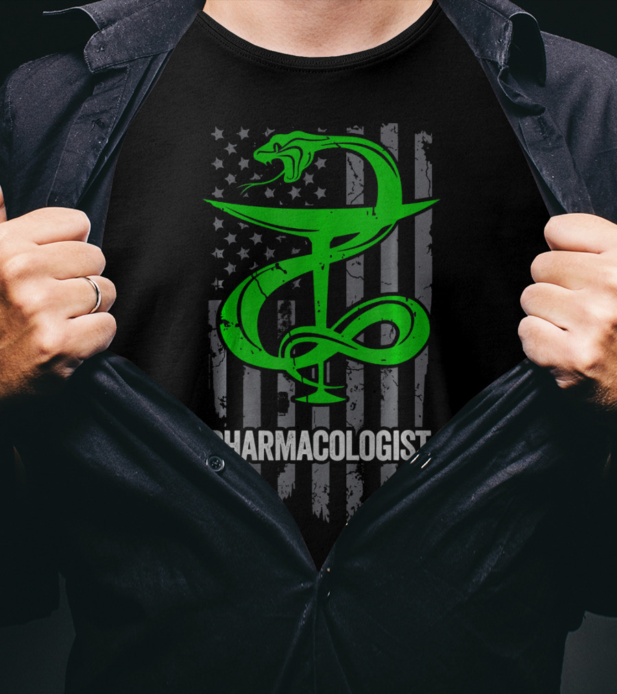 Pharmacologist American Flag Snake T-Shirt