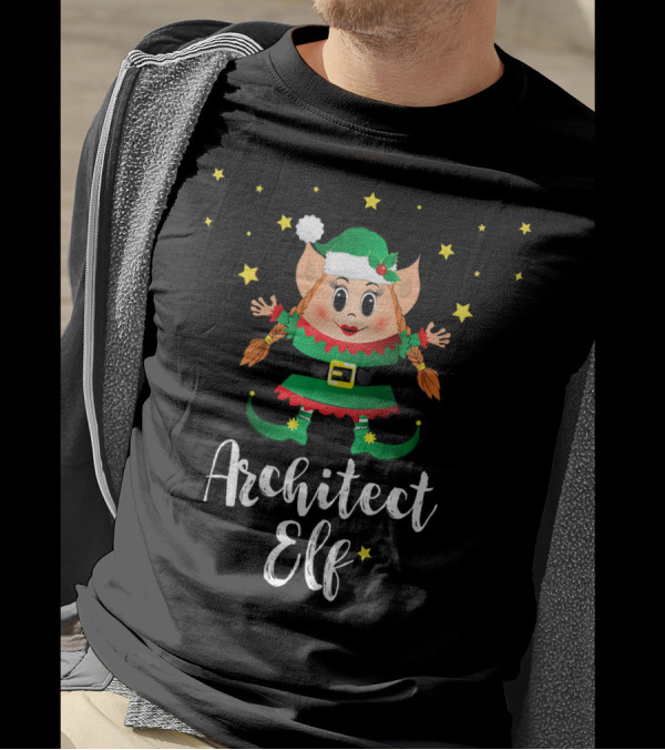 Architect Elf Women Matching Family Christmas T-Shirt