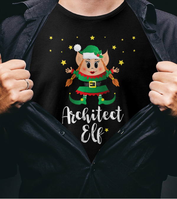 Architect Elf Women Matching Family Christmas T-Shirt