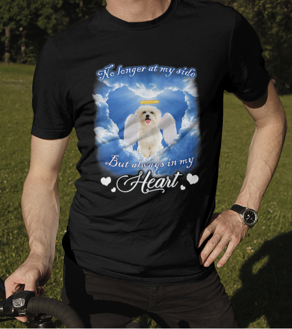 No Longer At My Side But Always In My Heart Dog Angel Clouds T-Shirt