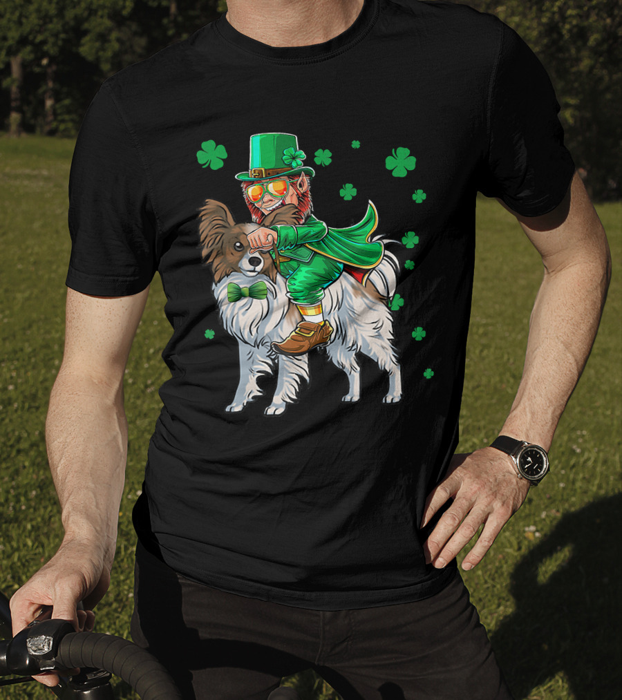 Leprechaun Papillon Shamrock St. Patrick's Day Luck T-Shirt