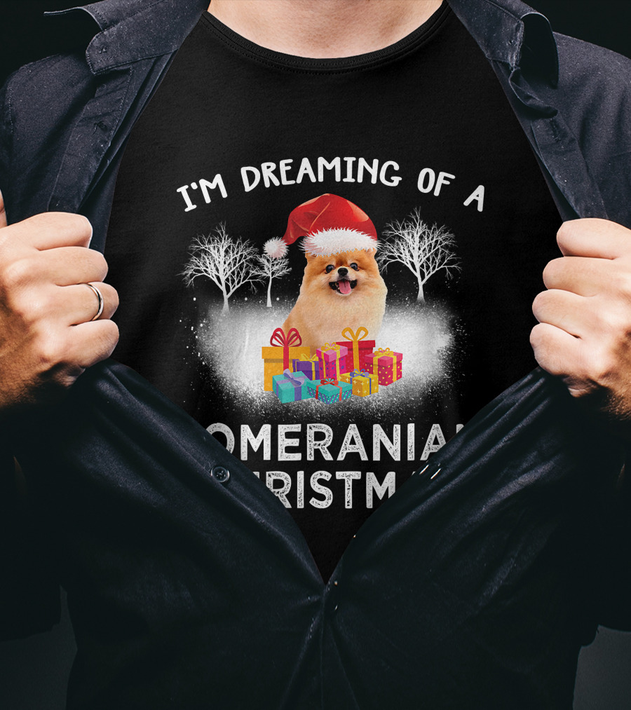 I'm Dreaming Of A Pomeranian Christmas T-Shirt