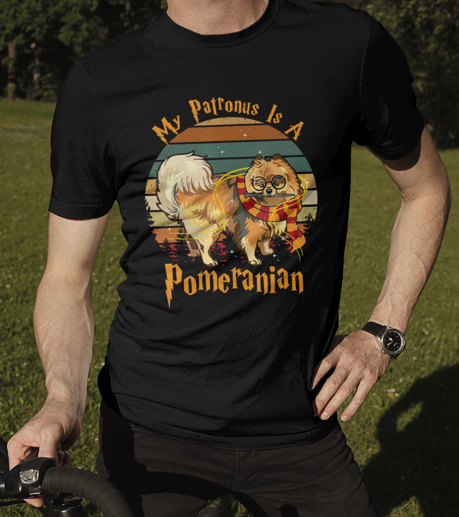 My Patronus Is A Pomeranian Dog With Wizardry And Magic References T-Shirt