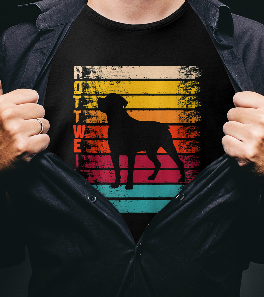 Rottweiler Mom Retro Dog Vintage T-Shirt