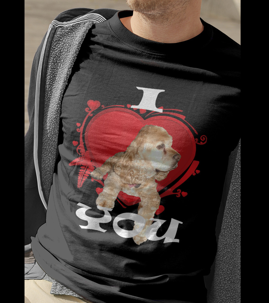 I Heart You Cocker Spaniel Love T-Shirt