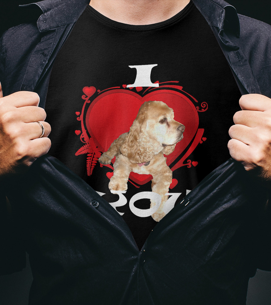 I Heart You Cocker Spaniel Love T-Shirt