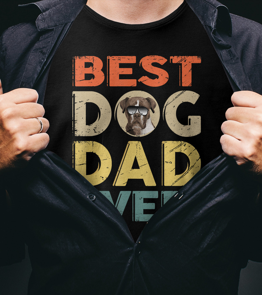 BEST DOG DAD EVER Boxer T-Shirt