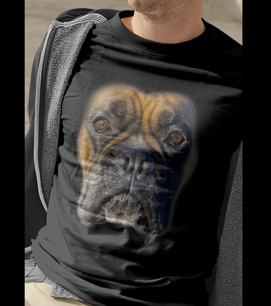 Boxer Dog Face Funny Animal Lover T-Shirt