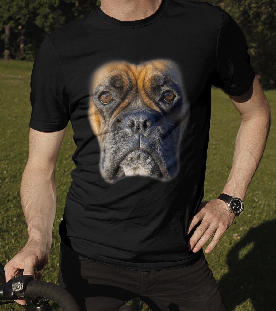Boxer Dog Face Funny Animal Lover T-Shirt