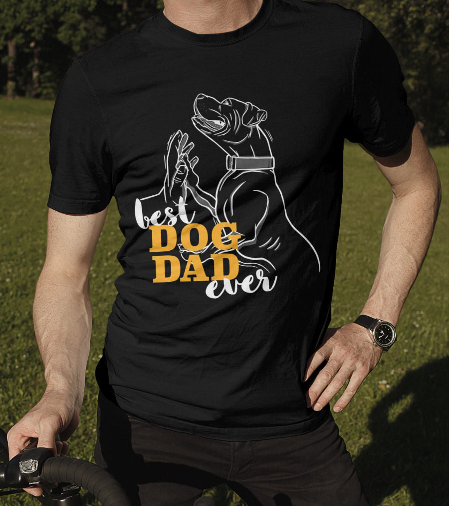 Best Dog Dad Ever Pitbull Boxer T-Shirt