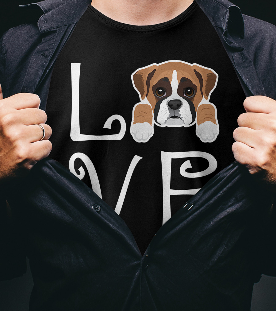 Love Boxer Puppy Dog Owner Boxer Love T-Shirt