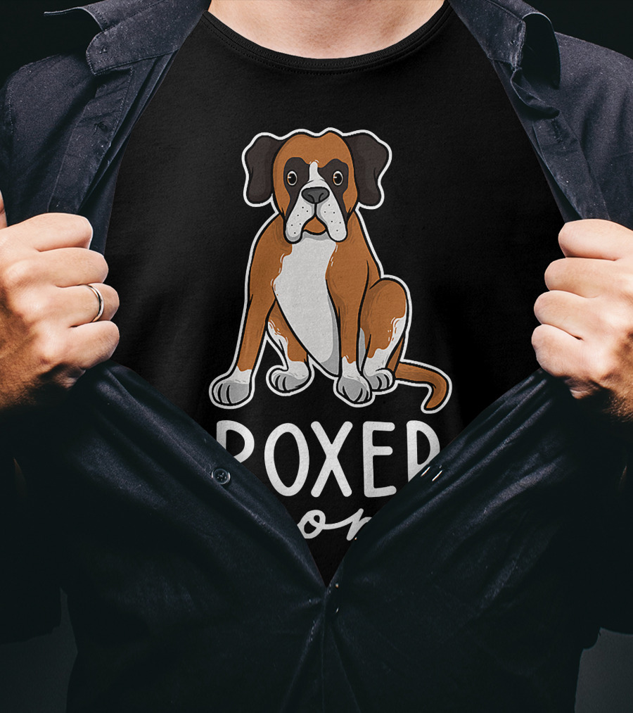 Boxer Mom With Adorable Dog Illustration For Mother's Day T-Shirt
