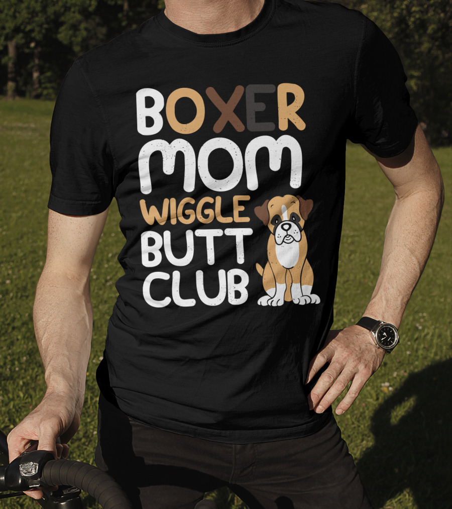 Boxer Mom Wiggle Butt Club Puppy T-Shirt