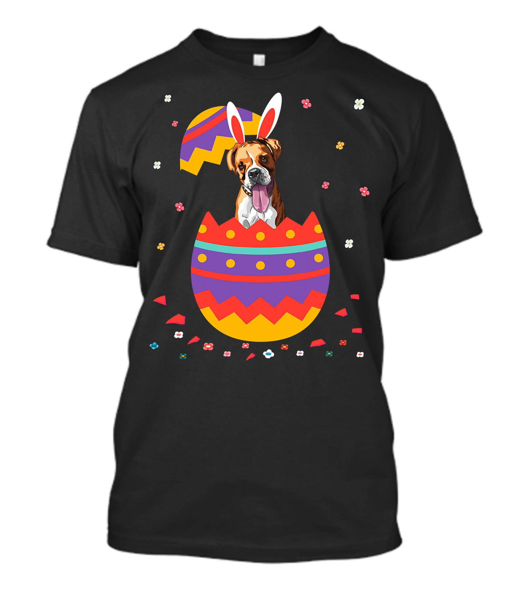 Bunny Ears Dog In Colorful Easter Egg For Cute Easter Day T-Shirt