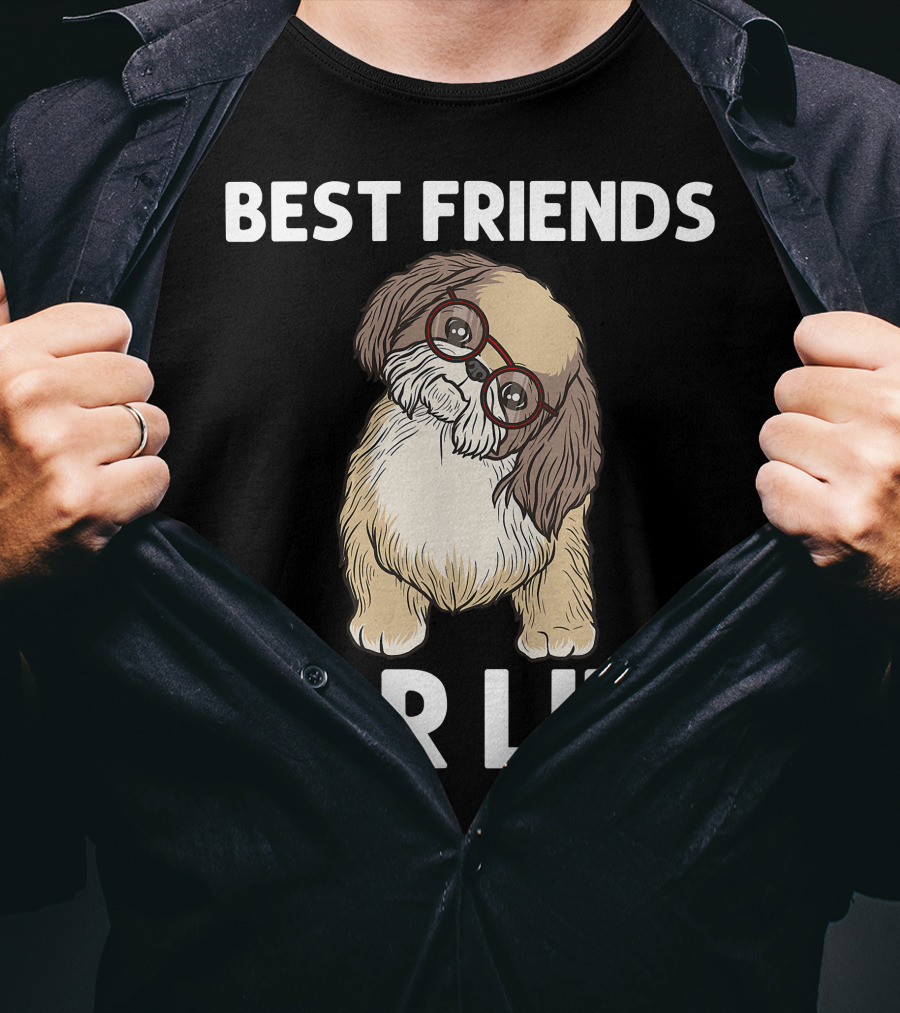 Best Friends For Life Cool Shih Tzu Puppy Pet T-Shirt