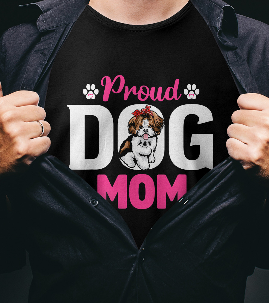 Proud Dog Mom Shih Tzu T-Shirt