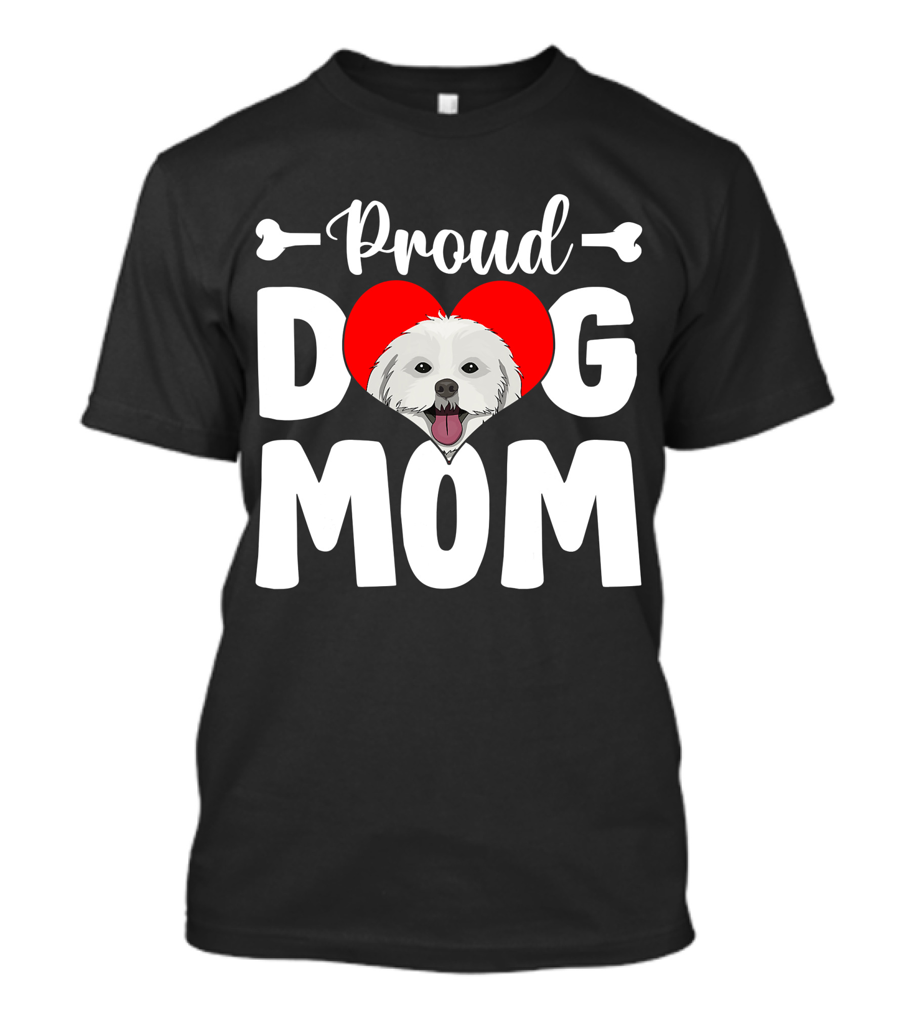 Proud Shih Tzu Dog Mom Heart T-Shirt