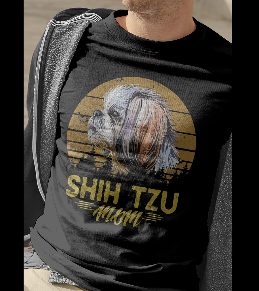 Shih Tzu Mom Retro Dog 365 T-Shirt