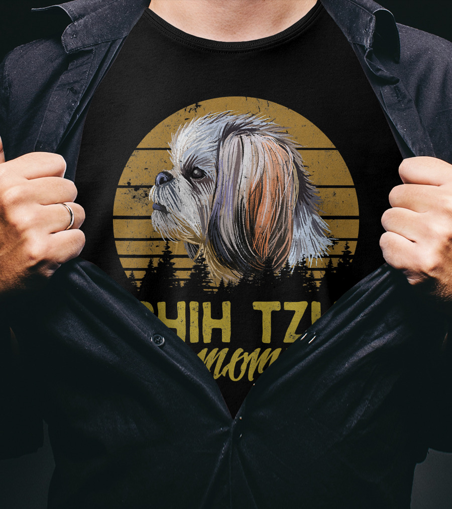 Shih Tzu Mom Retro Dog 365 T-Shirt