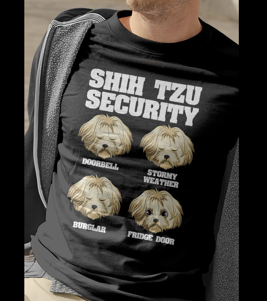 Shih Tzu Security Fridge Door Pot Roast Vegetables Sausage Pate T-Shirt