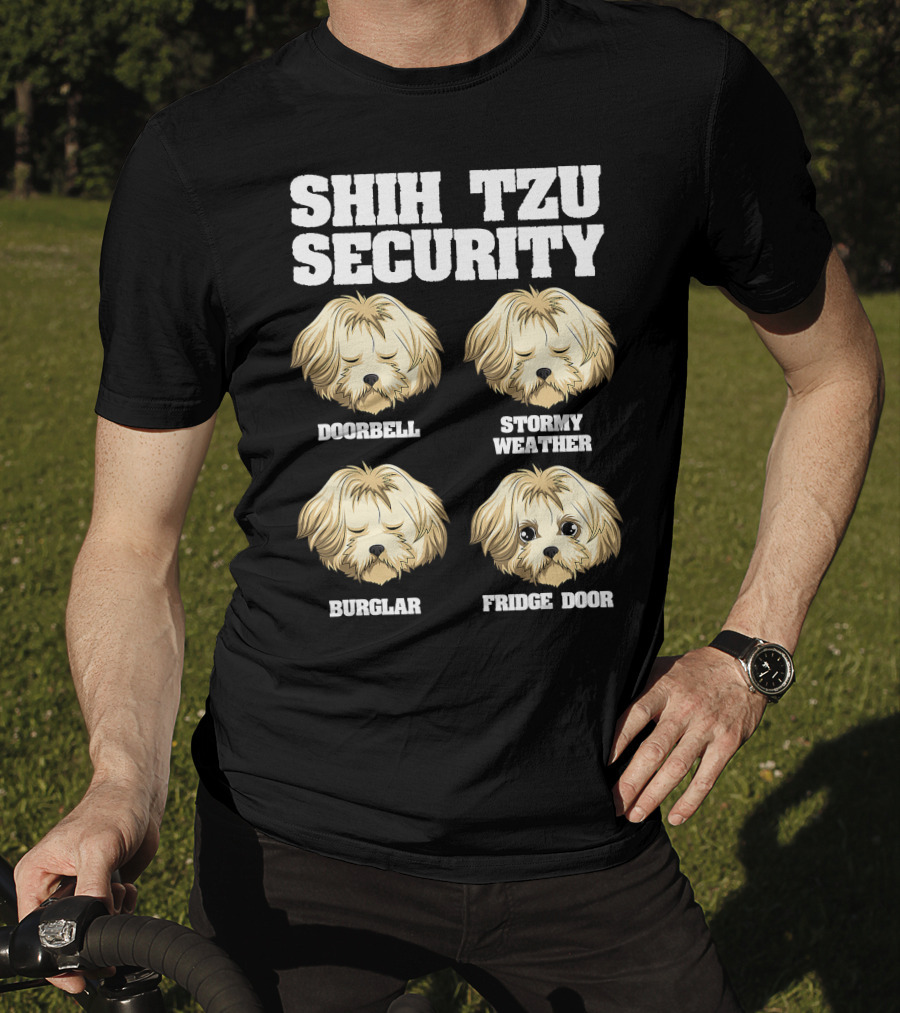 Shih Tzu Security Fridge Door Pot Roast Vegetables Sausage Pate T-Shirt