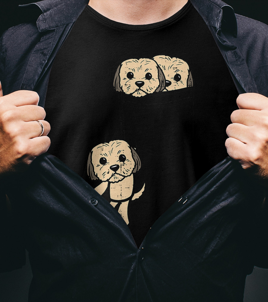 Pocket Shih Tzu Puppies Cute Animal Dog Lover Pet T-Shirt