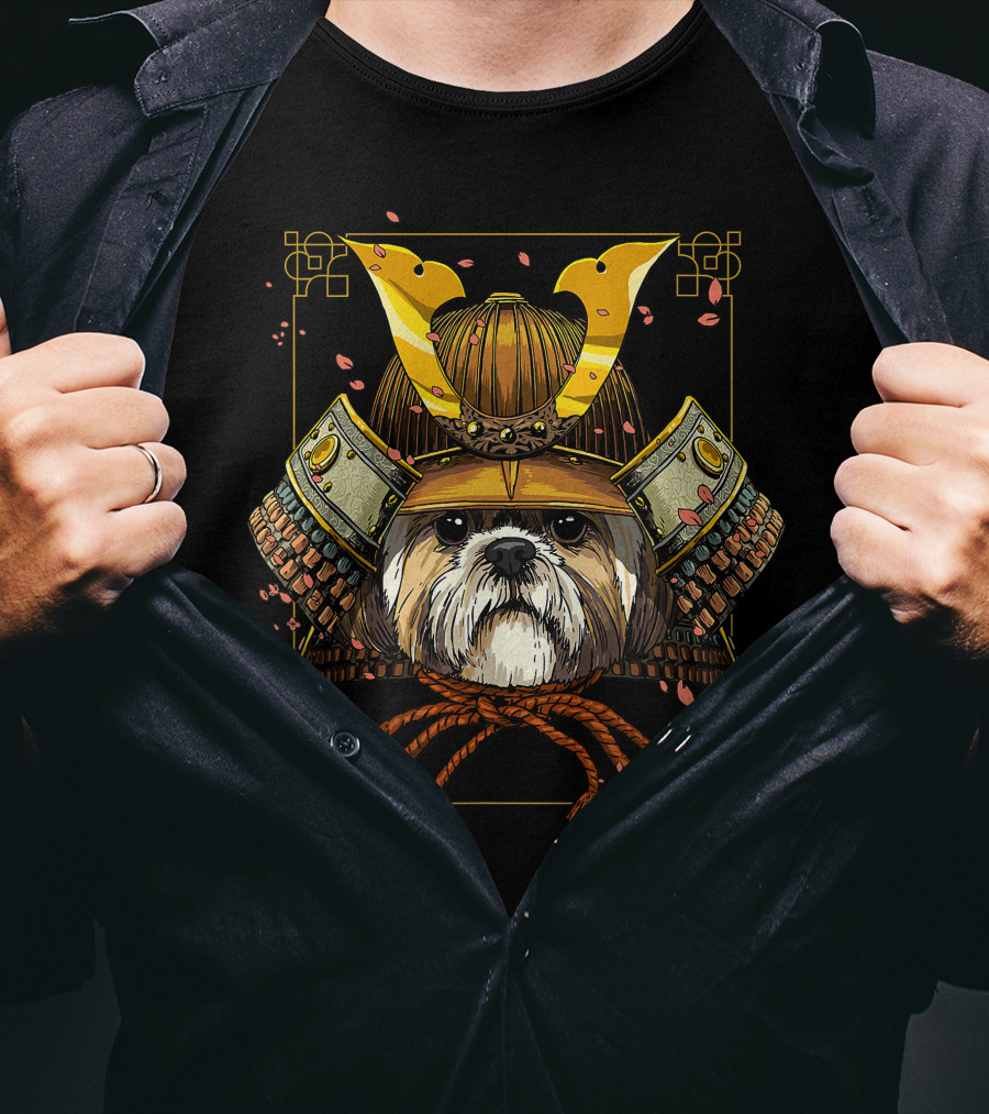 Samurai Shih Tzu Dog Warrior For Samurai Lovers T-Shirt