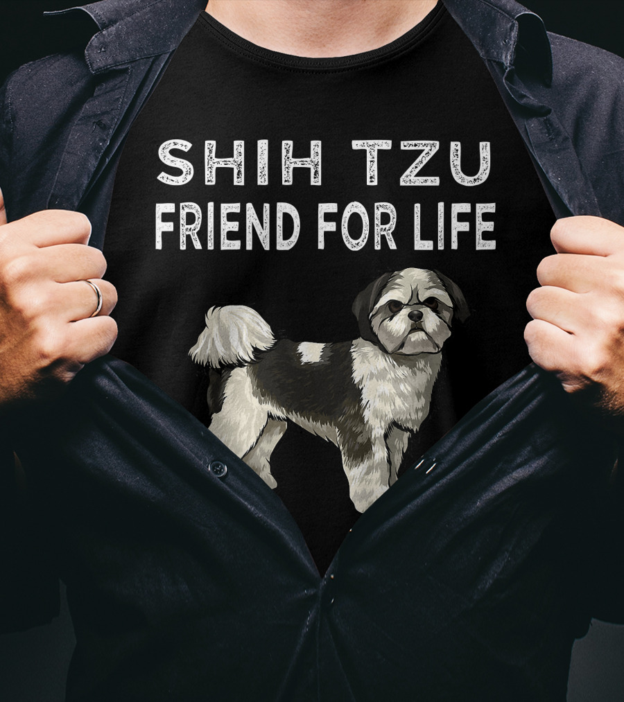 Shih Tzu Friend For Life Dog Friendship T-Shirt