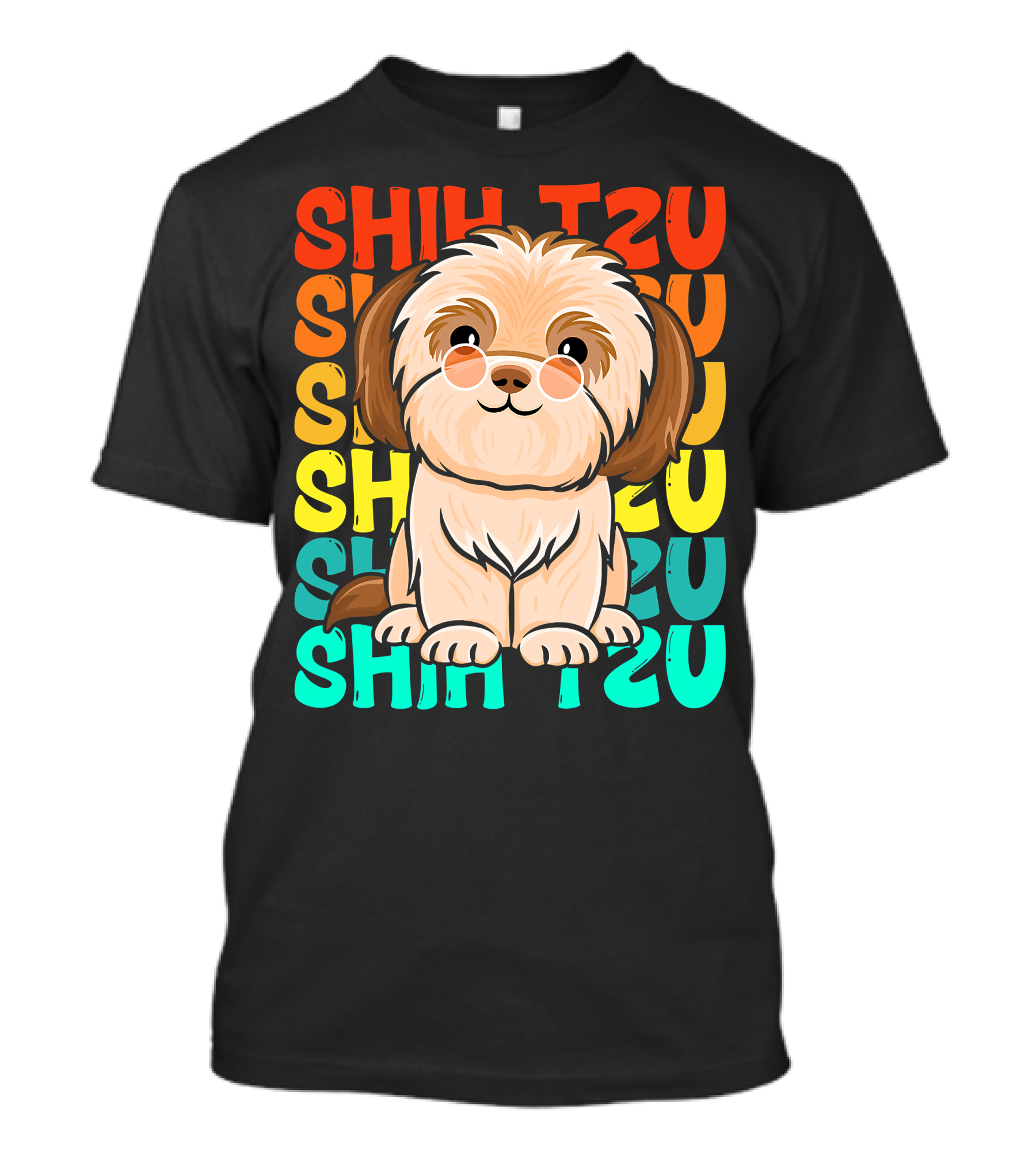 Shih Tzu Vintage Shihtzu Dog Retro Colors T-Shirt